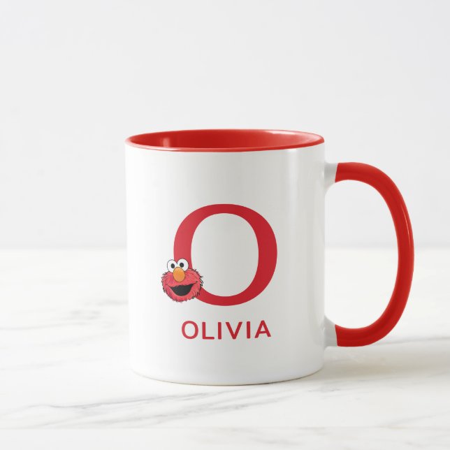 Elmo Fügen Sie Ihren Namen und Monogramm O hinzu Tasse (Rechts)