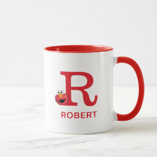 Elmo Fügen Sie Ihren Namen und Monogramm R hinzu Tasse
