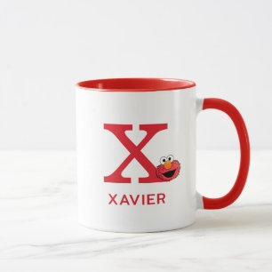 Elmo Fügen Sie Ihren Namen und Monogramm X hinzu Tasse