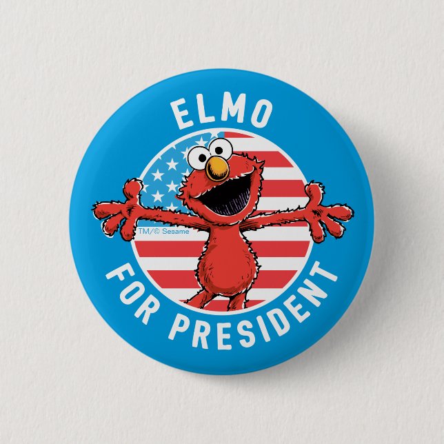 Elmo für den Präsidenten - Flagge Button (Vorderseite)