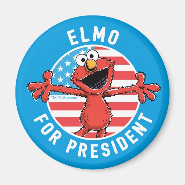 Elmo für den Präsidenten - Flagge Magnet (Vorne)