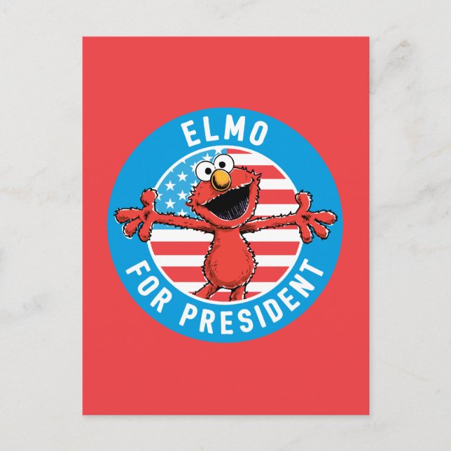 Elmo für den Präsidenten - Flagge Postkarte (Vorderseite)