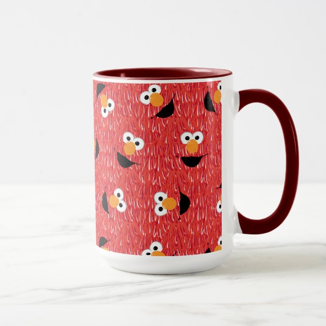 Elmo Fur Face Pattern Tasse (Rechts)