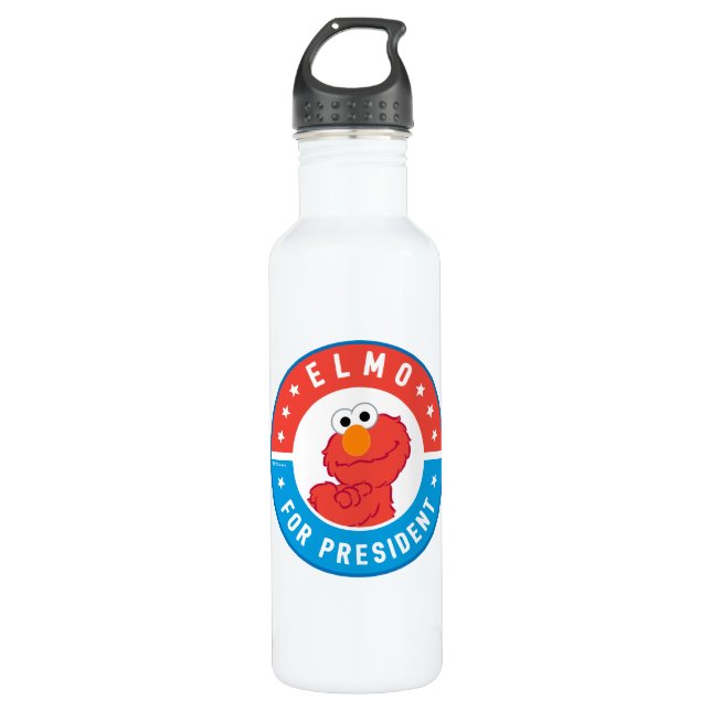 Elmo für Präsident Abzeichen Edelstahlflasche (Vorderseite)