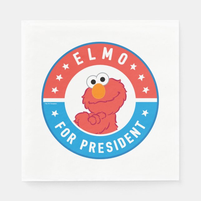 Elmo für Präsident Abzeichen Serviette (Vorderseite)