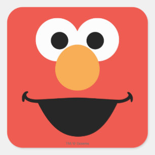Elmo-Gesichtskunst Quadratischer Aufkleber