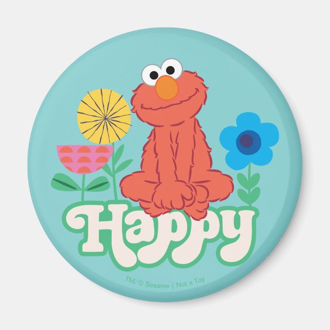 Elmo Glücklich! Magnet (Vorne)