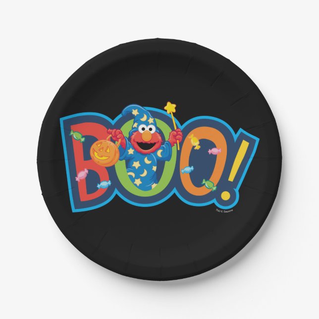 Elmo | Halloween Boo! Pappteller (Vorderseite)