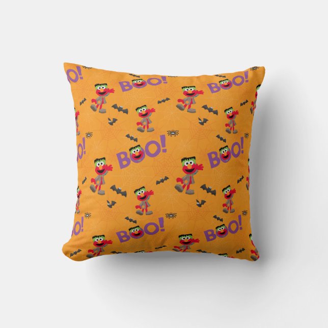 Elmo | Halloween Boo Pattern Kissen (Vorderseite)