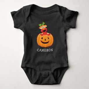 Elmo   Halloween Jack-O-Lantern Baby Strampler