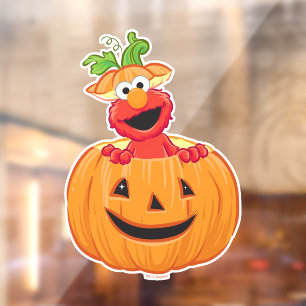 Elmo   Halloween Jack-O-Lantern Fensteraufkleber
