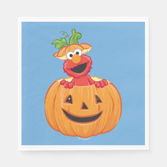 Elmo | Halloween Jack-O-Lantern Serviette (Vorderseite)