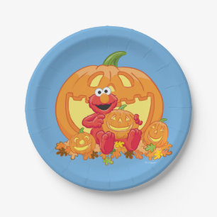 Elmo   Halloween Pumpkins Pappteller