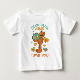 Elmo hält seinen Goldfisch Baby T-shirt