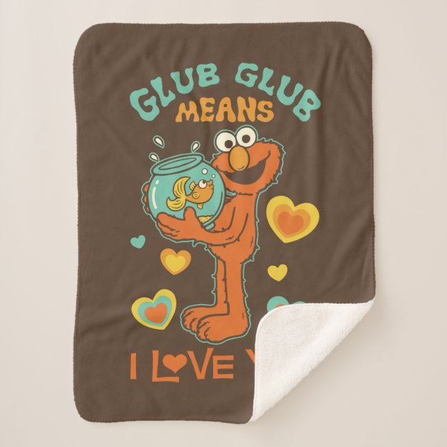 Elmo Holding seinen Haustier Goldfish Sherpadecke (Vorderseite)