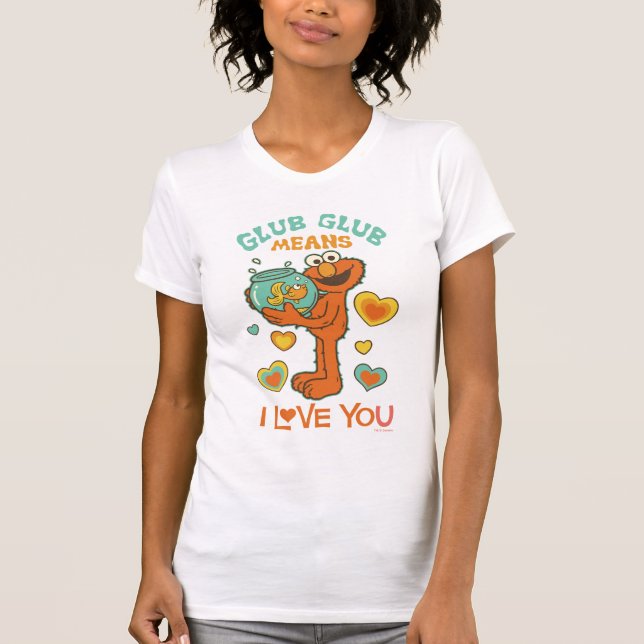 Elmo Holding seinen Haustier Goldfish T-Shirt (Vorderseite)