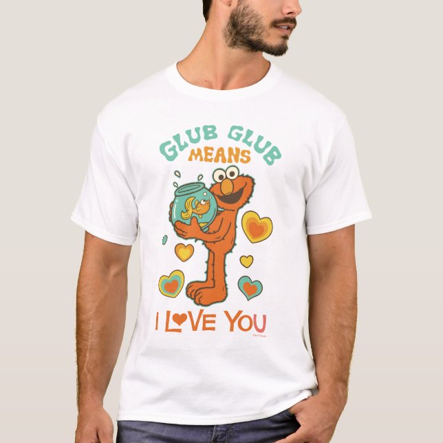 Elmo Holding seinen Haustier Goldfish T-Shirt (Vorderseite)