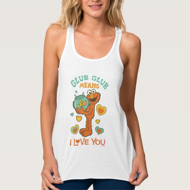 Elmo Holding seinen Haustier Goldfish Tank Top (Vorderseite)