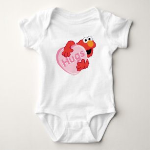 Elmo "Hugs" Valentine Heart Candy Baby Strampler