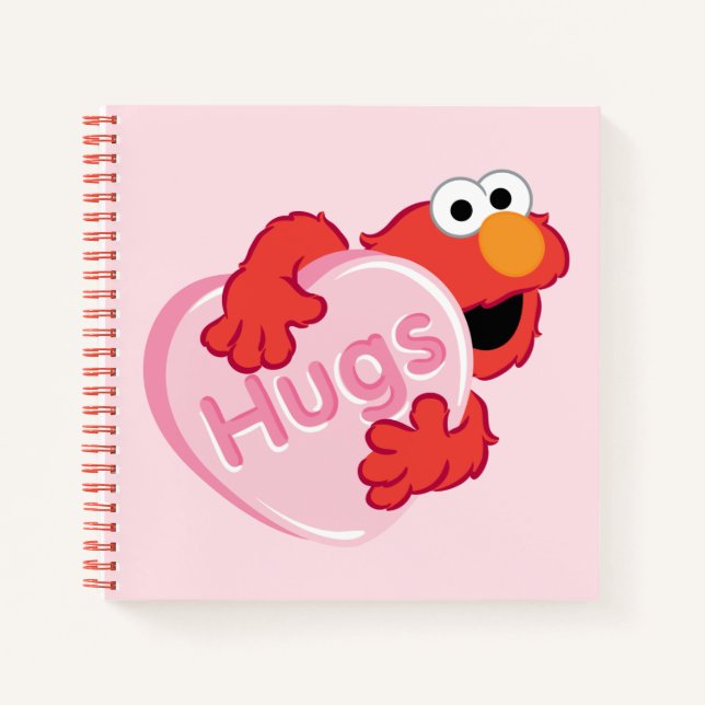 Elmo "Hugs" Valentine Heart Candy Notizbuch (Vorderseite)