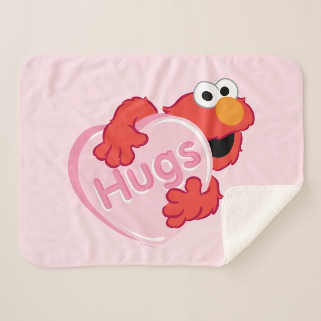 Elmo "Hugs" Valentine Heart Candy Sherpadecke (Vorderseite (Horizontal))