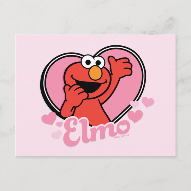 Elmo im Herzen Valentine Postkarte (Vorderseite)