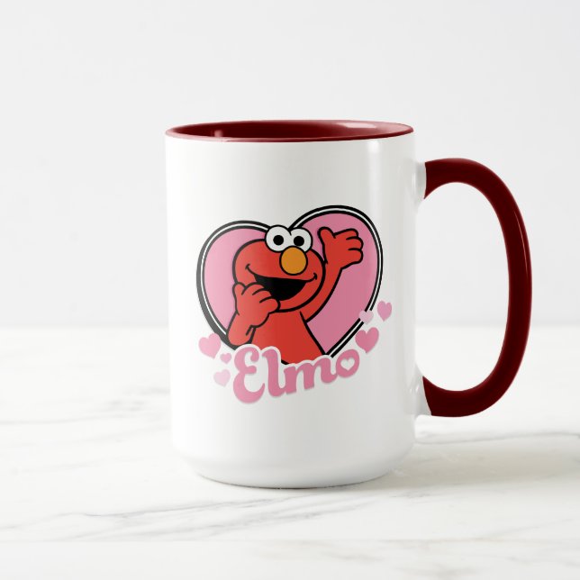 Elmo im Herzen Valentine Tasse (Rechts)