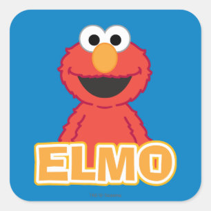 Elmo klassischer Stil Quadratischer Aufkleber