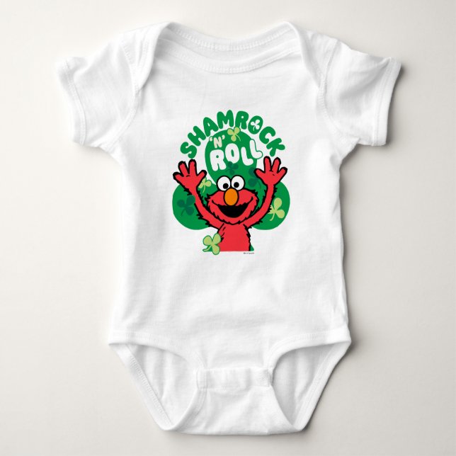 Elmo | Kleeblatt 'N' Roll Baby Strampler (Vorderseite)