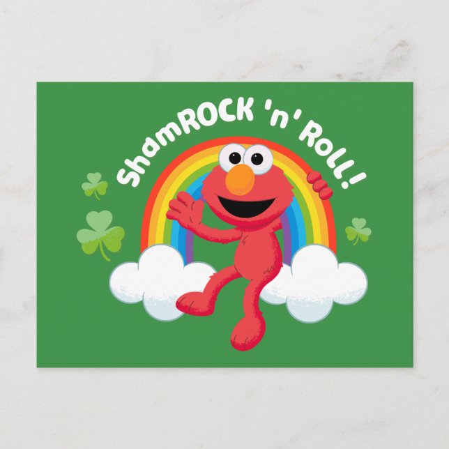 Elmo | Kleeblatt 'n' Roll Rainbow Postkarte (Vorderseite)
