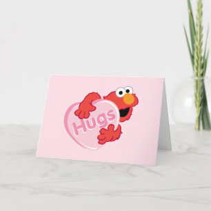 Elmo "Knuddel"-Valentinsherz Süßigkeiten Feiertagskarte