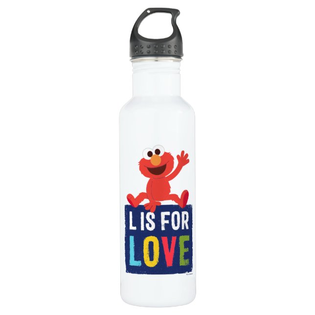 Elmo | L ist für Liebe Edelstahlflasche (Vorderseite)