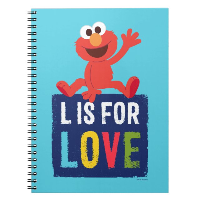 Elmo | L ist für Liebe Notizblock (Vorderseite)