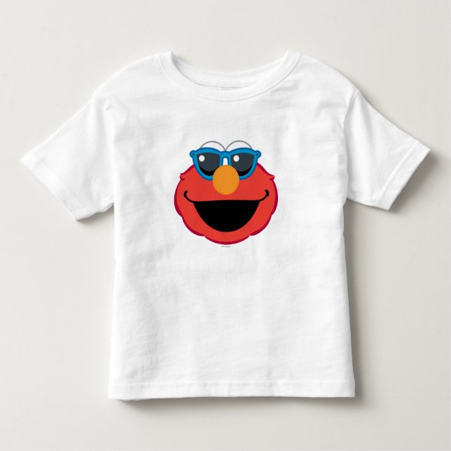 Elmo Lächeln Gesicht mit Sonnenbrille Kleinkind T-shirt (Vorderseite)