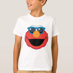 Elmo Lächeln Gesicht mit Sonnenbrille T-Shirt