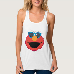 Elmo Lächeln Gesicht mit Sonnenbrille Tank Top