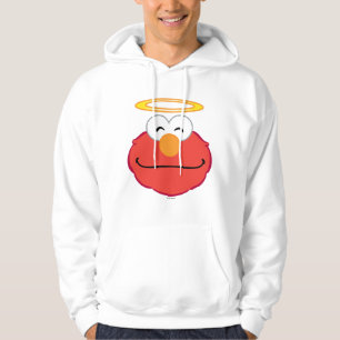 Elmo lächelnd Gesicht mit Halo Hoodie