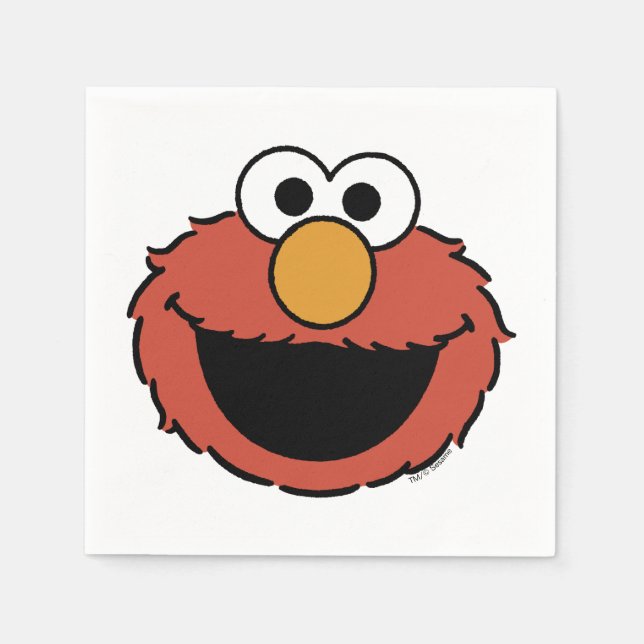 Elmo lächelndes Gesicht Serviette (Vorderseite)