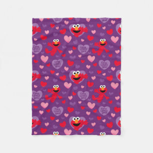 Elmo Lieben You Valentine's Day Pattern Fleecedecke
