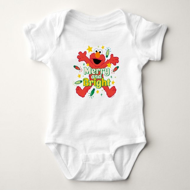 Elmo | Merry und Bright Baby Strampler (Vorderseite)