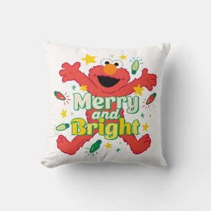 Elmo   Merry und Bright Kissen