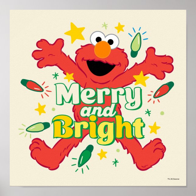 Elmo | Merry und Bright Poster (Vorne)