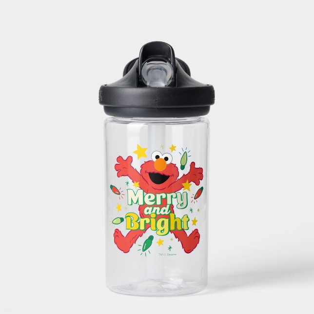 Elmo | Merry und Bright Trinkflasche (Vorne)