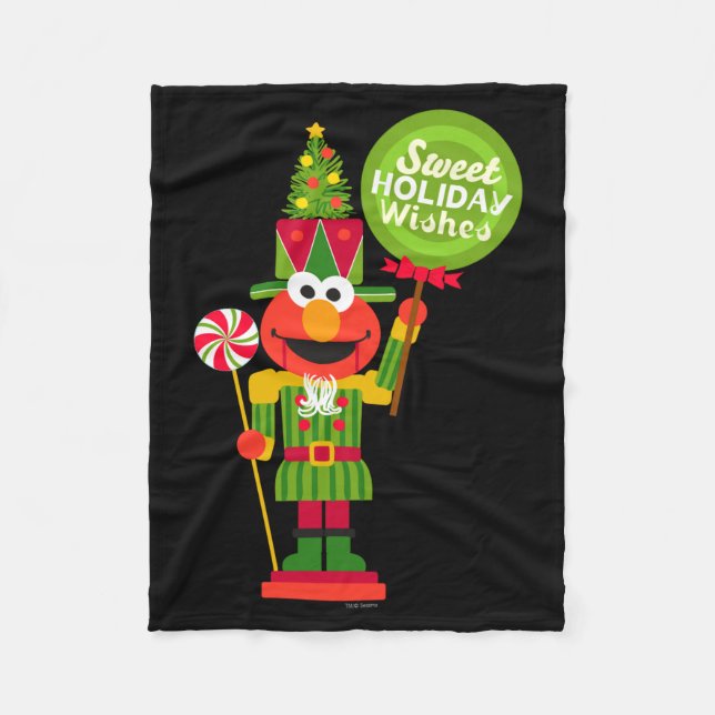 Elmo Nutcracker  Fleecedecke (Vorderseite)