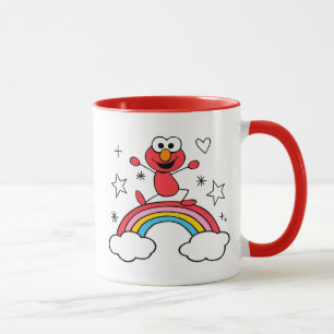 Elmo Rainbow Doodley Graphic Tasse