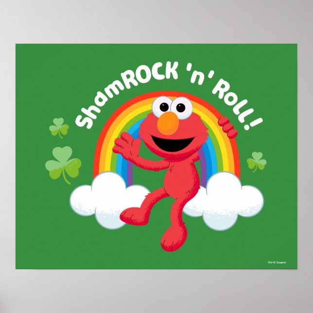 Elmo | Shamrock 'n' Roll Regenbogen Poster (Vorne)