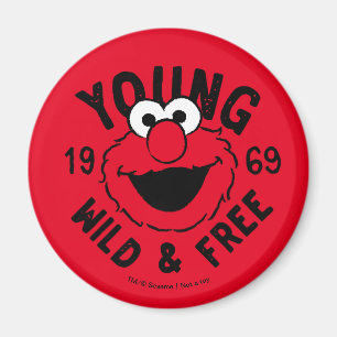 Elmo-Skate-Logo - Junge, Wilde & Freie 1969 Magnet