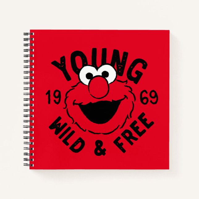 Elmo Skate Logo - Young, Wild & Free 1969 Notizbuch (Vorderseite)