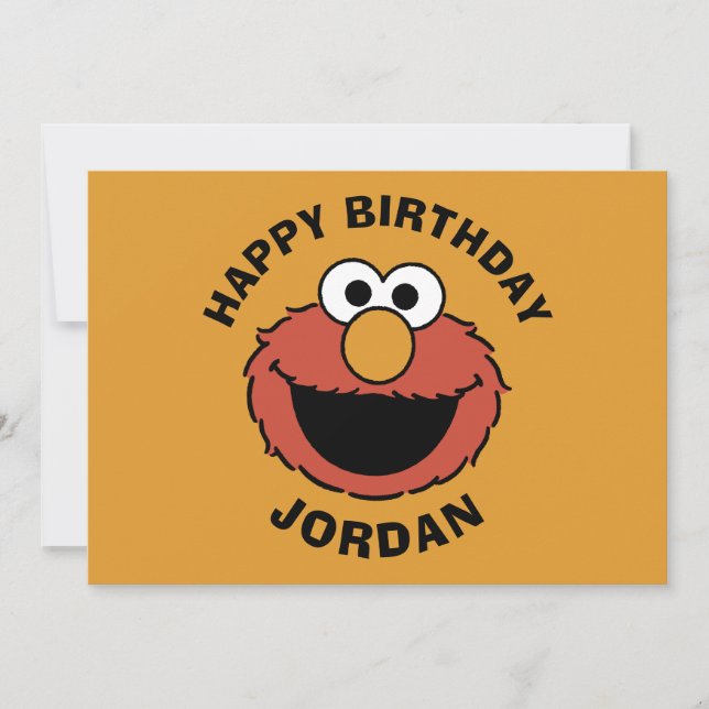 Elmo Smiling Face Karte (Vorderseite)