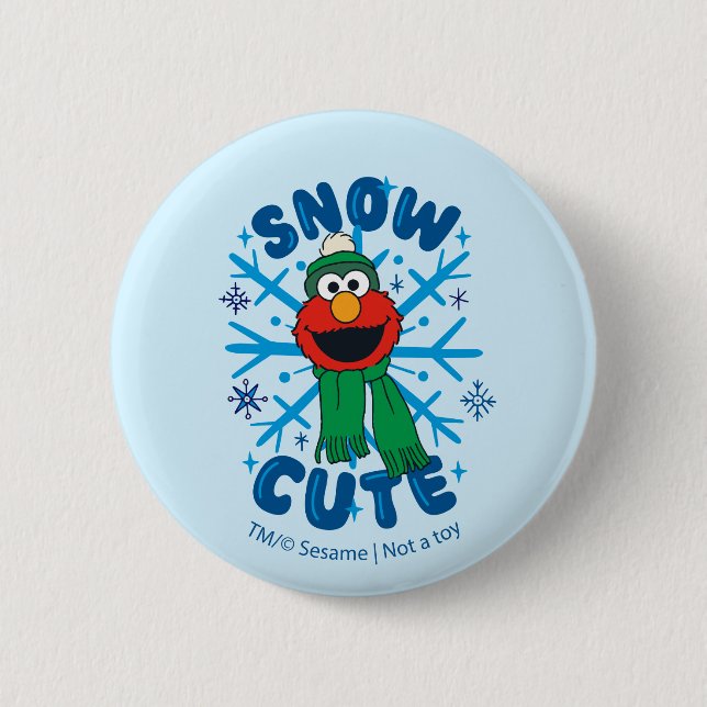 Elmo Snow Niedlich Button (Vorderseite)